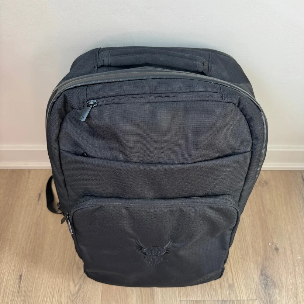 TravisMathew 1st Class Travel Backpack Black Laptop Bag Ripstop EUC 88 Tactical